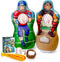 Inflatable Double-Sided Baseball & Football Target Set, Blow Up Toy with Soft Football, Baseball & Inflatable Bat