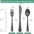 LIANYU 12-Piece Black Kids Silverware Set, Stainless Steel Toddler Flatware Set for 4, Includes Knife, Fork, Spoon,