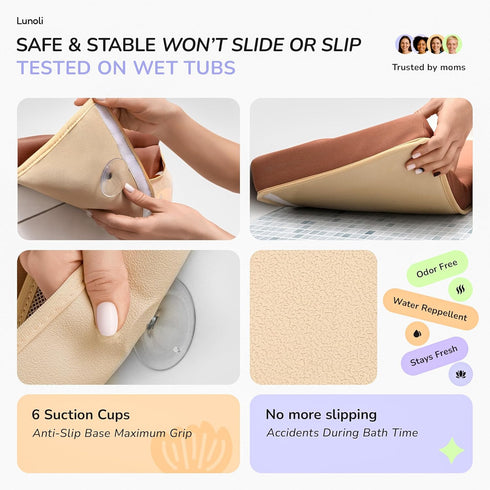 Elbow Set 1.8 2025 Elbow 6 4 Baby Bath Kneeler and Rest Pad Thick Color of the Year Mocha Mousse Memory Foam Kneeling