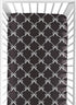 Sweet Jojo Designs Fitted Baby Crib Sheets (Black and White Bows) for
