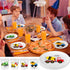 Yiyiring 4 Sets Set Construction Truck Plates with Cups for Kids Toddlers Fun Construction Truck Eating Utensils Drop
