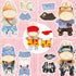 Gtsrlp 5-Set 5 5 Cool Boy Clothes Bundle for Doll, Includes Mini Hangs, Large Clear Display Bag with Strap Keychain