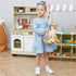 21 Set Teamson Kids Little Chef Frankfurt Piece Wooden Pull-Apart Produce Food with Fruits and Vegetables Plus Mesh
