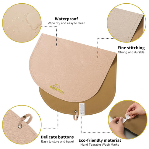 Bag,30 17 Portable Baby Diaper Changing Mat,Soft Faux Leather, Wipeable & Easy to Clean,for Home or Travel, Waterproof