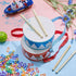 2 Set, 8 Inch 4 Boao Pcs Kids Drum Toddler Drum Wooden Toy with Adjustable Strap and Drumsticks, Educational Sensory