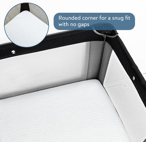 Magik & Kover Pack 38" 26" 1", Pack and Play Mattress x x N Play Mattress Topper Pad with Removable and Washable Cover