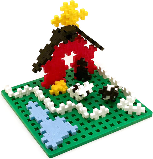 PLUS PLUS Green Baseplate Duo, Base Accessory for Building Creations, 4.5 X 4.5 inches, STEM Toy for Kids