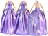 2 Sets Set 11.5 Inch E-TING Doll's Dream Outfits: Shiny Glitzy Gala Purple Dress and Bell-Bottom Jeans for Girl Doll