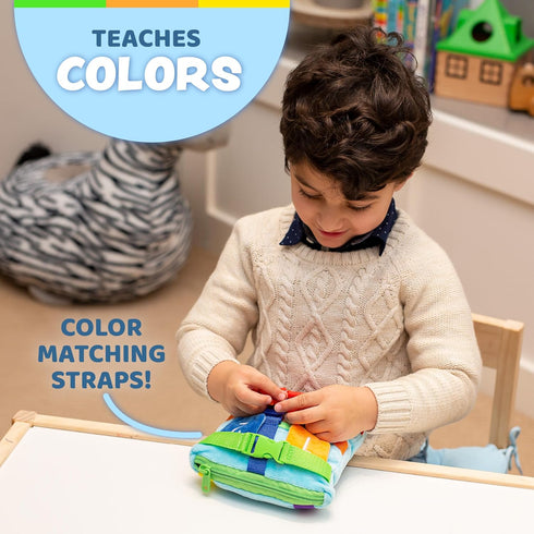 Buckle Toys Bubbles Square Travel Essentials for Toddlers 1-3 - Road Trips Activities for Kids, Toddler Learning Toys