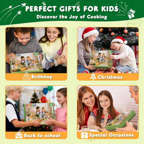 16PCS Sets Set 3-10 Kids Cooking Real Montessori Kitchen Tools for Toddlers - Kids Knife for Real Cooking