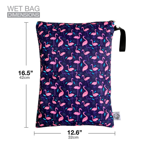 Swimming 12.6'' 16.5'' FLOCK THREE Washable and Reusable Wet Bag Diaper Bag Water Resistant Bag Travel Toiletries Pouch
