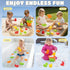 29PCS 2 Set, 4-8 Dreamon Beach Toys for Kids Farm Sand Toys with Collapsible Buckets, Rake & Shovel Sand Molds and Mesh