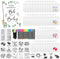 SytuHete SytuHe 95 Pcs DIY Baby Bibs Decorating Kit50 White Bibs 24 Stencils