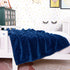 NTBAY Plush Flannel Baby Blanket, 30x40 Inches Navy Blue Cozy Unisex Toddler Blanket for Stroller, Crib, Travel