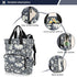 YANENDIE Backpack, Backpack Backpack Pumpkin Toile Pattern Diaper Bag Unisex Travel Baby Diaper Bags with Stroller