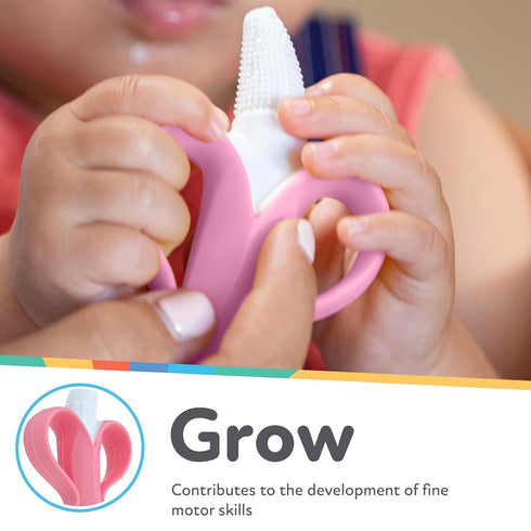 Nuby NanaNubs Banana Massaging Toothbrush - Baby Teething Toy for 3+ Months
