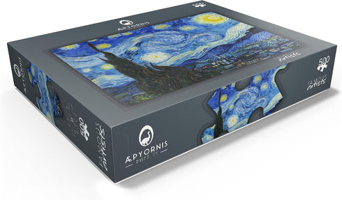 MyPuzzle The Starry Night 1889 by Vincent Van Gogh - Premium 500 Piece Jigsaw Puzzle for Adults