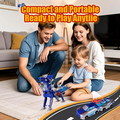 Generic 2in1 Collision Transforming Dinosaur Car Toy, Magnetic Dinosaur Transformer Car Toy, Magnetic Dinosaur