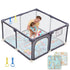 Dripex Baby Playpen with Mat 47"x47" Small Play Yard for Babies 6-12
