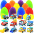 CLAPET 12 PCS Easter Egg Fillers with Pull Back Car, Prefilled Easter Toys