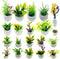 Cayway Dollhouse Plant Miniature - 20 PCS Mini Potted Plants for Dollhouse Garden Decorations