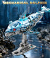 Set Swimming 8+, Moving Mechanical Dolphin Building - Hand Crank Model Kit with Tail, Movable Jaw & Glowing Lights |