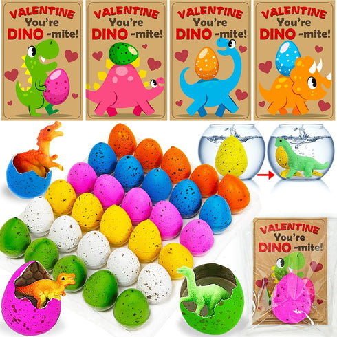 30 Pack Easter Basket Stuffers for Kids, Dinosaur Egg Hatching for Toddler Girls Boys Classroom Exchange School Prizes