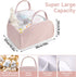 Diaper Caddy Organizer for Baby, Cotton Rope Baby Gift Basket,Portable Diaper Organizer for Changing Table,Diapers
