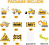 DISHIDIANZI 10 Pcs Construction Themed Party Cardboard Cutout Porch Banner Sign Decoration Supplies for Kids Baby