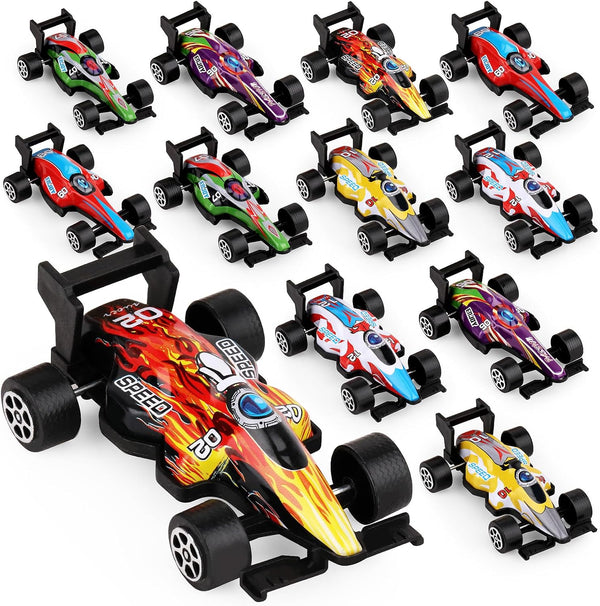 Hooqict 14 Pcs Formula Mini Pull Back Car for Kids Boys Ages 4-8, Race Car Party Favors, Goodie Bag Stuffers