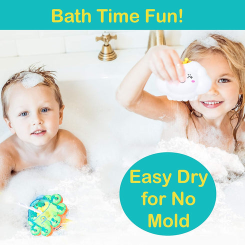 Splashin'kids Bath Toys, Double The Fun Baby Water Toys, Rotating Octopus and Head Bobbing Reindeer