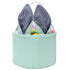 Easter Bunny Basket Seersucker Egg Bags for Kids, Personalized Candy Rabbit Print Buckets with Fluffy Tail
