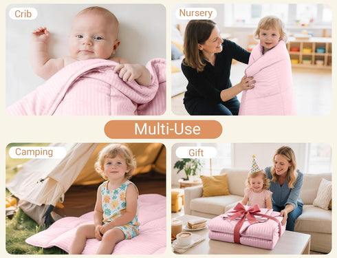 Set 4 Set ZPECC Toddler Bedding - Piece Hypoallergenic Baby Crib Bedding for Boys and Girls, Includes Toddler