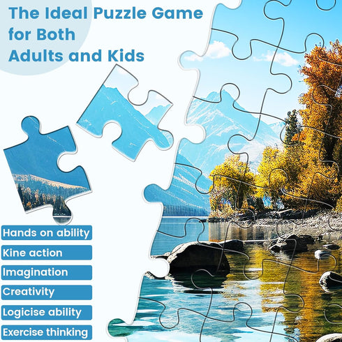 500 Piece Puzzle for Adults, Jigsaw Puzzle,Glacier Park Jigsaw Puzzles 500 Pieces Birthday Party for Family Kids and Adults Funny Puzzle for Adults
