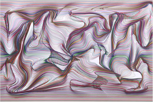 Bgraamiens - Twisted Lines - 1000 Pieces Rectangle Jigsaw Puzzle Color Challenge for Adults and Kids
