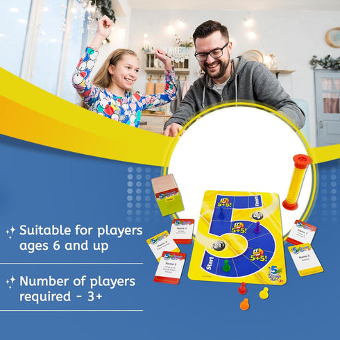 5 Second Rule Game Jr. - Simple Questions Card Game for Family Fun, Ages 6+, Party, Travel, Game Night