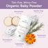 (3oz/85g) 2 Pack Era Organics Talc-Free Organic Baby Powder - USDA Organic Dusting Powder with Arrowroot, Calendula