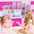 Mastom Playset 56PCS 3 4 5 6 Kitchen for Girls, Play Kitchen Toys for Dolls with Realistic Lights & Sounds, Kids