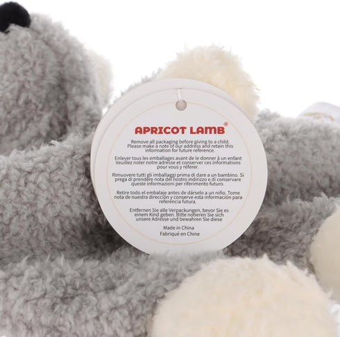 Apricot Lamb Stuffed Animals Security Blanket, Gray Koala Infant Nursery Character Blanket, Luxury Snuggler Plush (Gray