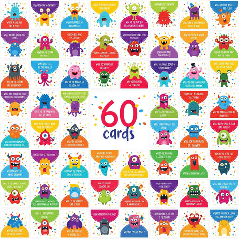 Lunch Box Jokes for Kids, 60 Cute Inspirational and Motivational Notes Cards for Boys & Girls Lunchbox