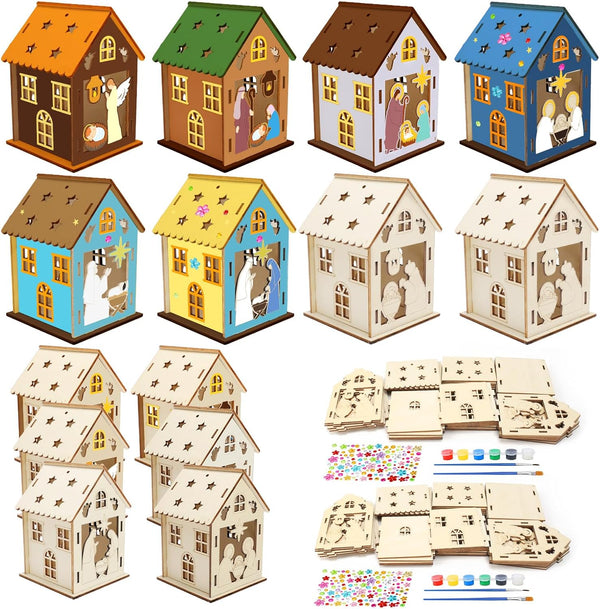 Fennoral 14 Pack Christmas Nativity Craft for Kids Make You Own 3D