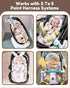 3 2-in-1 BOMOLOUR Infant Insert, Enlarged Head Support for Baby, Reversible Newborn Insert with Strap Covers, Baby