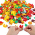 Elcoho 600 Pieces Self-Adhesive Foam Fall Stickers, Thanksgiving Leaf Decals for Autumn Party Decoration