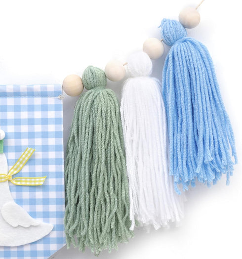 Agkvw 1st 1st One Funny Goose High Chair Banner for Boys - Goose Theme Birthday Decorations, Blue Gingham Style