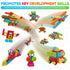 244 3D 3-8 Contixo pcs Bristle Shape STEM Building Toys, Construction Learning Stacking Educational Block, Creativity