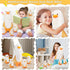 5 20'' Mommy 4 Auspicious beginning PCS Banana Duck Plush Stuffed Animal Family, Cute Banana Duck with Baby Plushies