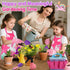Set 3 4 5 6 7 8+ Kids Gardening Tool - Garden Tools for Kids with Shovel Trowel Rake Apron Gloves Watering Can and Tote