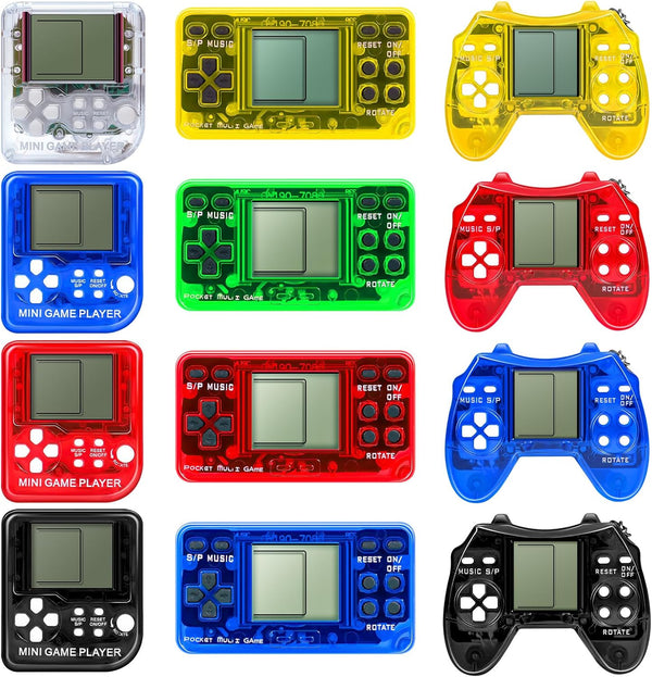 12 PCS Video Game Party Favors, Video Game Keychain for Kids, Idea Gift for Birthday Supplies, Goodies Bags Stuffer