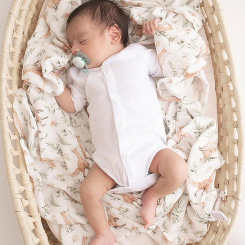 2-Pack 47x43, Muslin Swaddle Blankets for Newborns, Green & Forest Soft Viscose derived from Bamboo & Cotton Baby