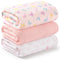 3-Pack Muslin Swaddle Blankets for Newborns Boy,Girl 47x47 Large Cotton Muslin Baby